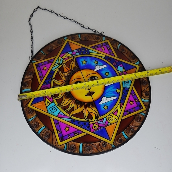 Sun and Moon Hanging Art Decor 10 In Diameter - Picture 7 of 11